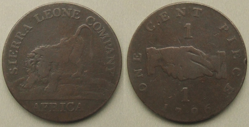 Sierra Leone Company, Lion Money 1 cent 1796